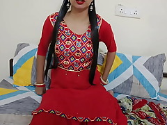 Desi bhabhi's passionate encounter with her brother-in-law, complete with Hindi audio commentary.