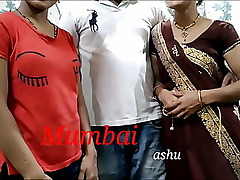 Mumbai drills Ashu and his sister-in-law in a wild threesome. Watch as she gets railed and bounced.