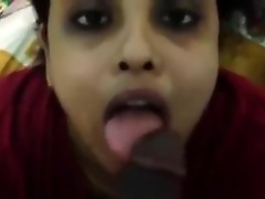 Indian amateur enjoys deepthroat action with a flannel gag