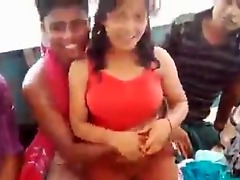 Indian couple gets naughty in public, causing a stir and satisfying their desires.