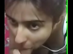 Indian girl learns oral skills from boyfriend