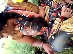 Indian woman comforts her upset wife with oral sex.